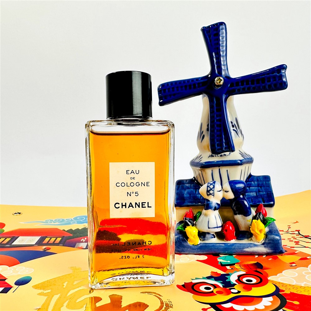 Vintage Ladies Perfume Chanel No 5 Eau De Cologne New York  2 Oz 95  Full  Inox Wind