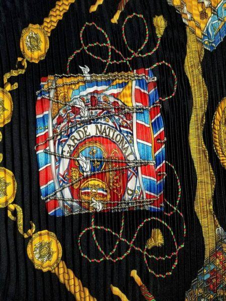 1001-Khăn lụa-HERMES Les Tambours pleated scarf3