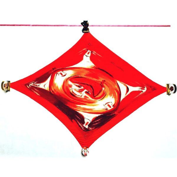 1002-Khăn lụa-HERMES Smile in Third Millenary pleated scarf-Gần như mới2