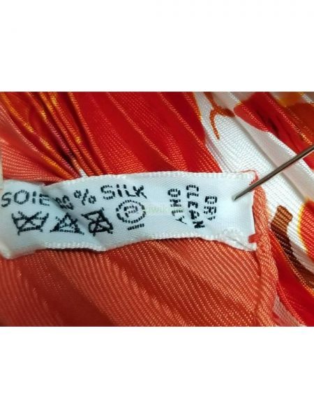 1002-Khăn lụa-HERMES Smile in Third Millenary pleated scarf7