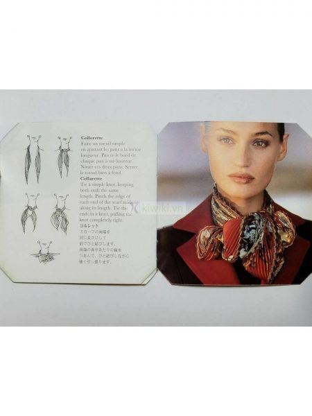 1001-Khăn lụa-HERMES Les Tambours pleated scarf12
