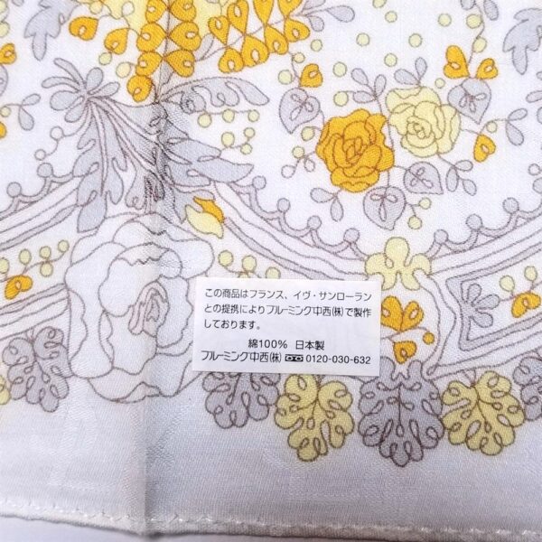 1007-Khăn lụa vuông-Yves Saint Laurent floral scarf-Mới/chưa sử dụng3