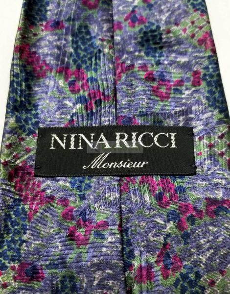 1175-Caravat-Nina Ricci Monsieur floral Tie4