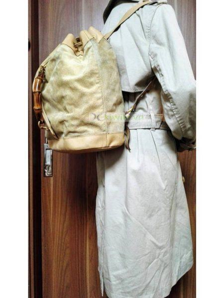 1496-Balo nữ-GUCCI bamboo suede leather backpack1