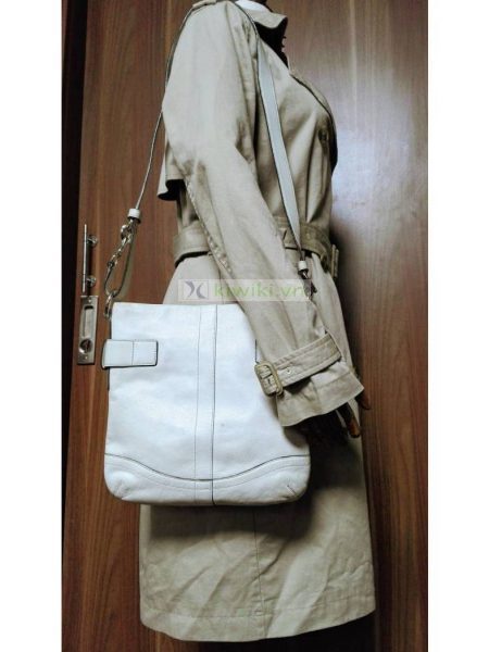 1468-Túi đeo chéo-Coach white leather messenger bag3