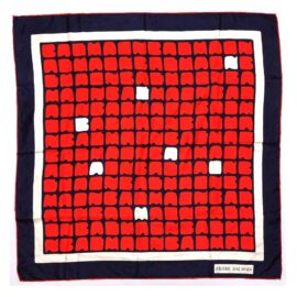 1012-Khăn lụa vuông-Pierre Balmain Graphic Abstract scarf-Khá mới