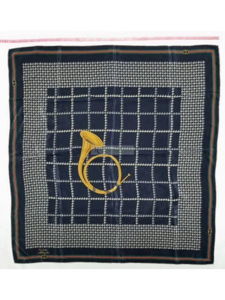 1015-Khăn-Gucci Accessory Collection Trompet pattern scarf (~80cm x 80cm)0