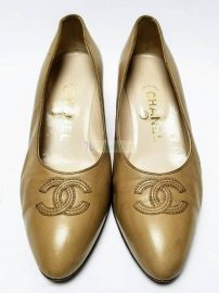 1226-Giầy nữ size 36.5-CHANEL kitten pumps beige color