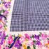 1019-Khăn lụa vuông-Christian Dior houndstooth and floral scarf-Khá mới2