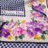 1019-Khăn lụa vuông-Christian Dior houndstooth and floral scarf-Khá mới3