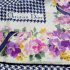 1019-Khăn-Christian Dior floral edging pattern scarf (~77cm x 77cm)2