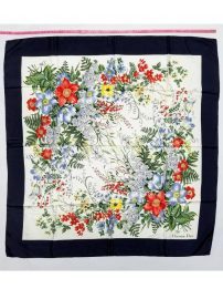 1020-Khăn lụa-CHRISTIAN DIOR floral vintage scarf