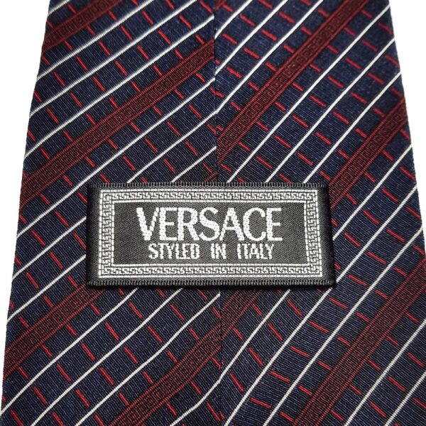 1154-Caravat/Cà vạt nam-Versace Styled in Italy Medusa logo Tie-Khá mới4