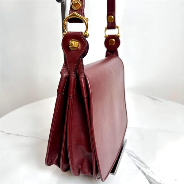 1384-Túi đeo chéo-CARTIER Must Leather Bordeaux crossbody bag-Đã sử dụng6