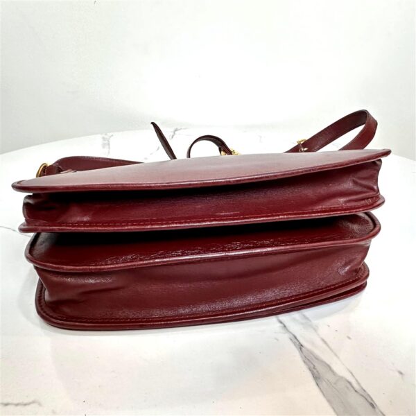 1384-Túi đeo chéo-CARTIER Must Leather Bordeaux crossbody bag-Đã sử dụng9