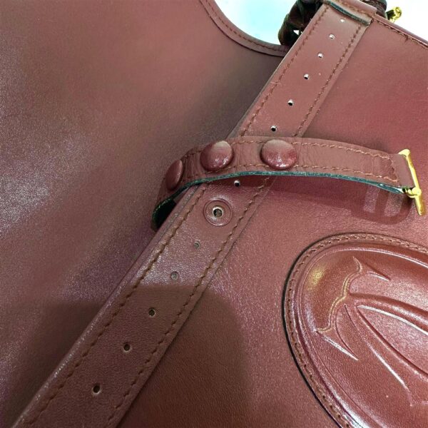 1384-Túi đeo chéo-CARTIER Must Leather Bordeaux crossbody bag20