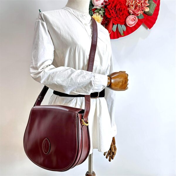 1385-Túi đeo chéo/đeo vai-CARTIER mast Bordeaux crossbody/shoulder bag3