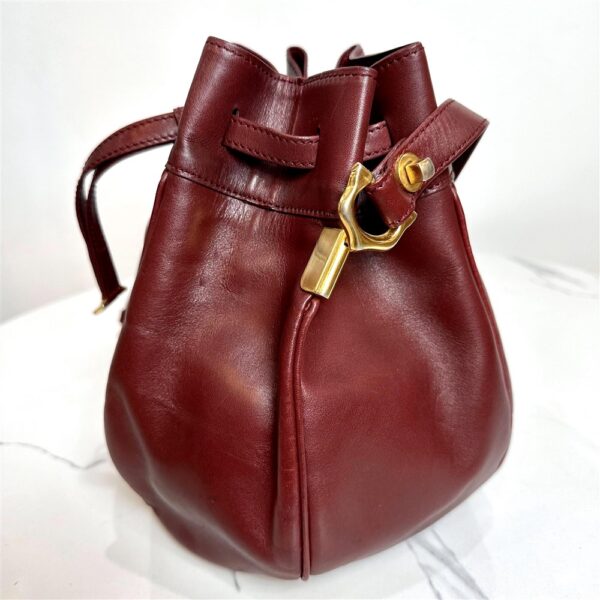 1386-Túi đeo vai-CARTIER Red Must de Cartier Leather bucket bag6