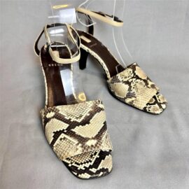 1221-Size 37.5-GRECO Madame Aoyama python leather sandals-Sandal nữ-Đã sử dụng