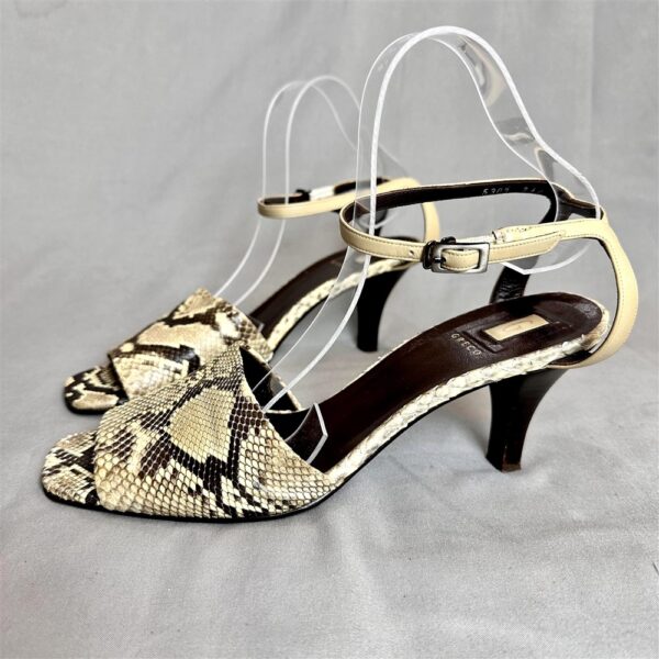 1221-Size 37.5-GRECO Madame Aoyama python leather sandals-Sandal nữ-Đã sử dụng1