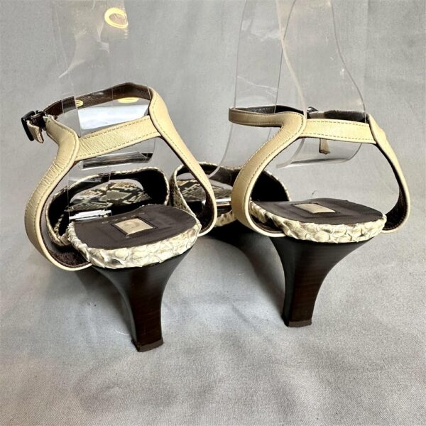 1221-Size 37.5-GRECO Madame Aoyama python leather sandals-Sandal nữ-Đã sử dụng5
