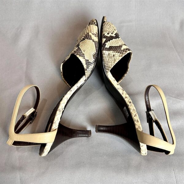 1221-Size 37.5-GRECO Madame Aoyama python leather sandals-Sandal nữ-Đã sử dụng8