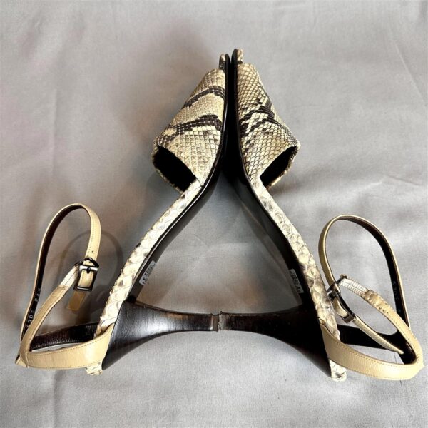 1221-Size 37.5-GRECO Madame Aoyama python leather sandals-Sandal nữ-Đã sử dụng9