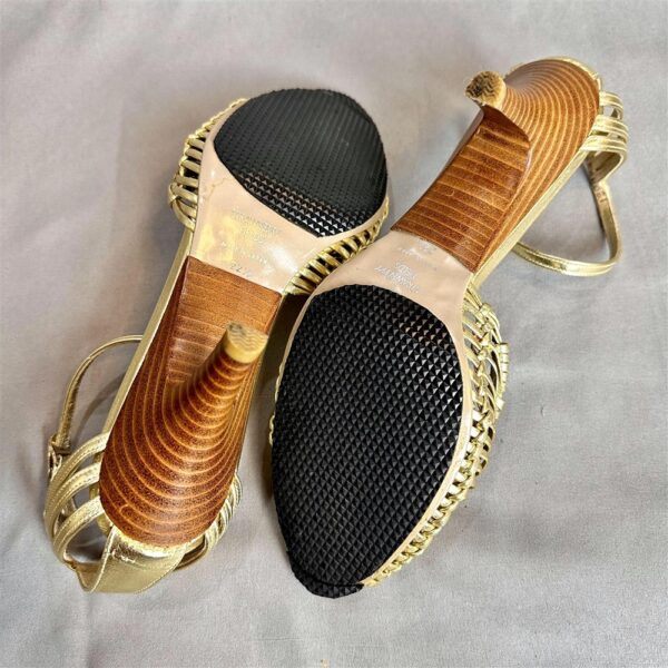 1234-Size 35.5-36-STRAWBERRY FIELDS gold metallic sandals-Sandal nữ-Đã sử dụng10