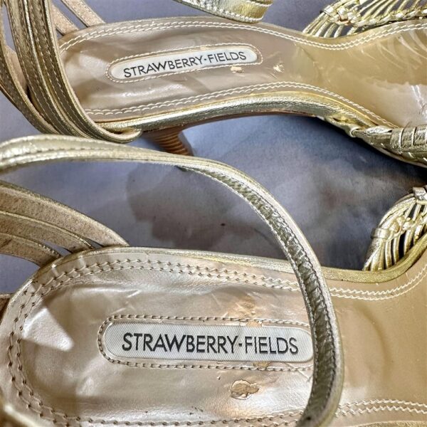 1234-Size 35.5-36-STRAWBERRY FIELDS gold metallic sandals-Sandal nữ-Đã sử dụng12
