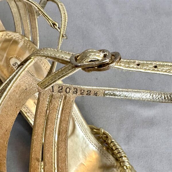1234-Size 35.5-36-STRAWBERRY FIELDS gold metallic sandals-Sandal nữ-Đã sử dụng13