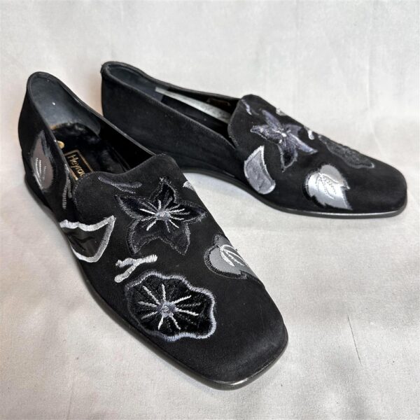 1241-Size 39.5-HEYRAUD Paris floral shoes-Giấy da nữ-Khá mới0