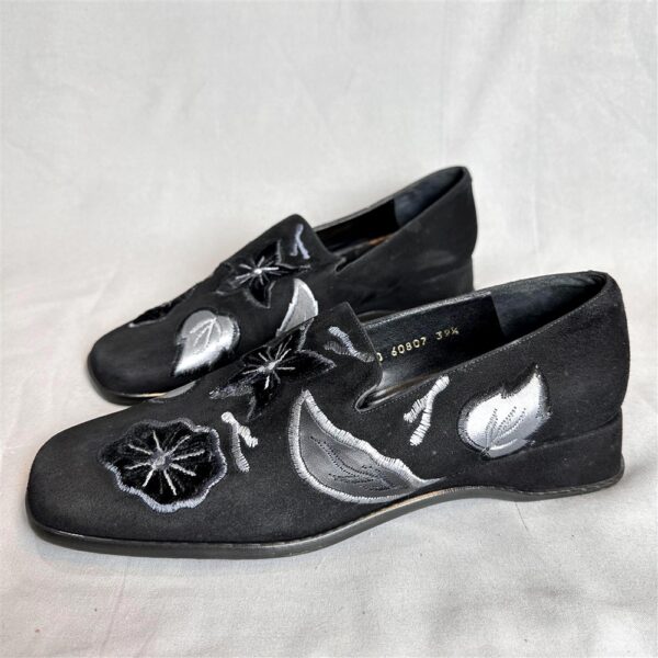1241-Size 39.5-HEYRAUD Paris floral shoes-Giấy da nữ-Khá mới1