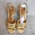 1238-Size 38-GRACE CONTINENTAL gold metallic sandals-Sandal nữ-Đã sử dụng2