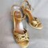 1238-Size 38-GRACE CONTINENTAL gold metallic sandals-Sandal nữ-Đã sử dụng5
