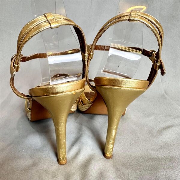 1238-Size 38-GRACE CONTINENTAL gold metallic sandals-Sandal nữ-Đã sử dụng6