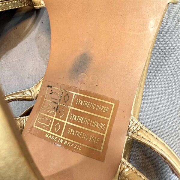 1238-Size 38-GRACE CONTINENTAL gold metallic sandals-Sandal nữ-Đã sử dụng11