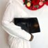 1515-Túi đeo vai-NINA RICCI black leather shoulder bag/Clutch10