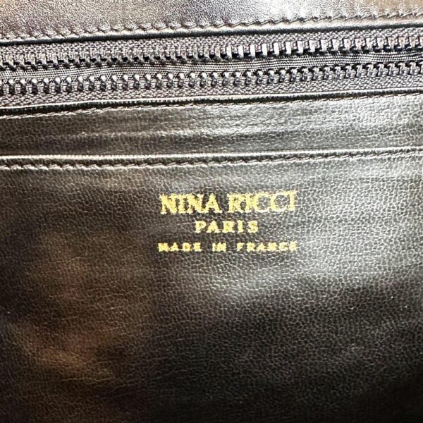 1515-Túi đeo vai-NINA RICCI black leather shoulder bag/Clutch9