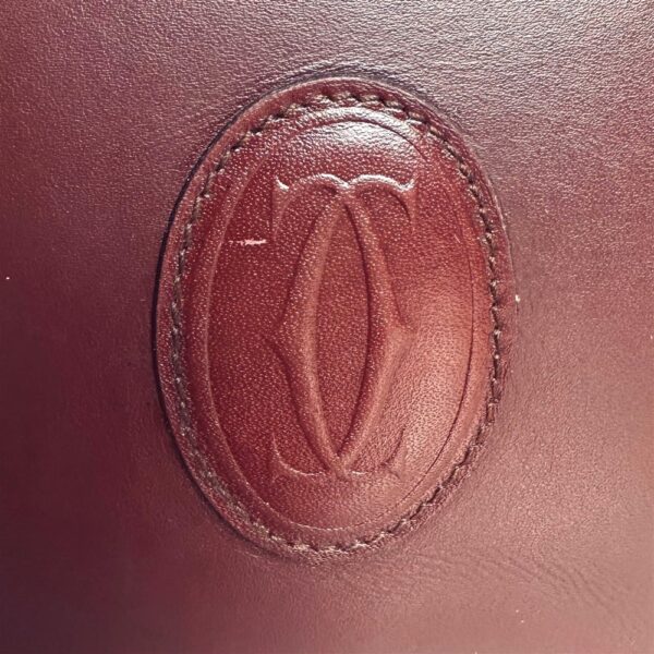 1388-Túi đeo chéo-CARTIER Bordeaux Leather Must de Cartier crossbody bag11