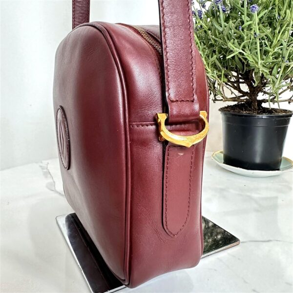 1388-Túi đeo chéo-CARTIER Bordeaux Leather Must de Cartier crossbody bag7