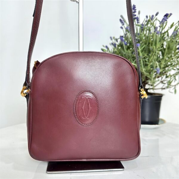 1388-Túi đeo chéo-CARTIER Bordeaux Leather Must de Cartier crossbody bag4