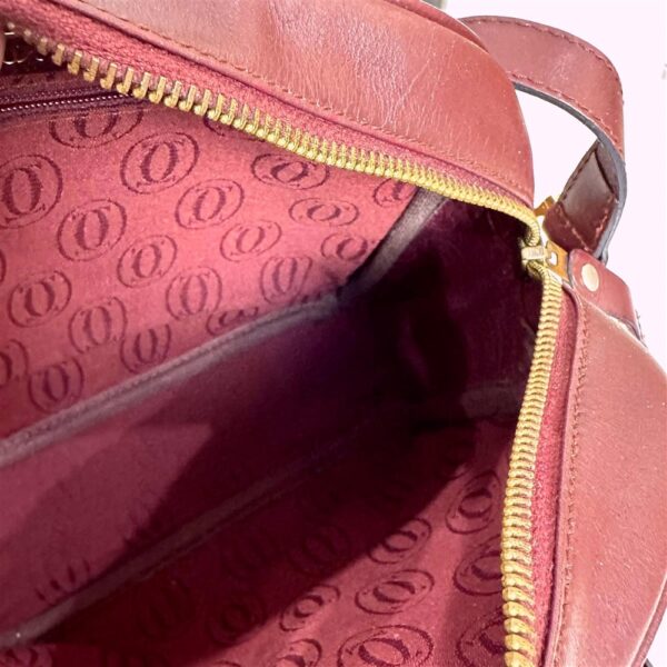 1388-Túi đeo chéo-CARTIER Bordeaux Leather Must de Cartier crossbody bag12