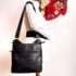1430-Túi đeo chéo-KITAMURA black leather crossbody bag0