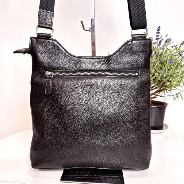 1430-Túi đeo chéo-KITAMURA black leather crossbody bag3