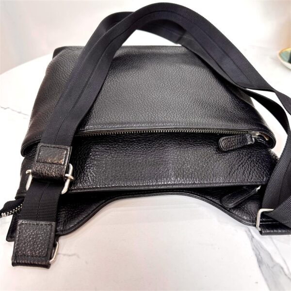 1430-Túi đeo chéo-KITAMURA black leather crossbody bag7