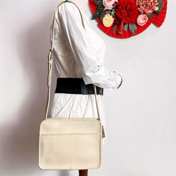 1478-Túi đeo chéo/đeo vai-COACH white leather crossbody bag2