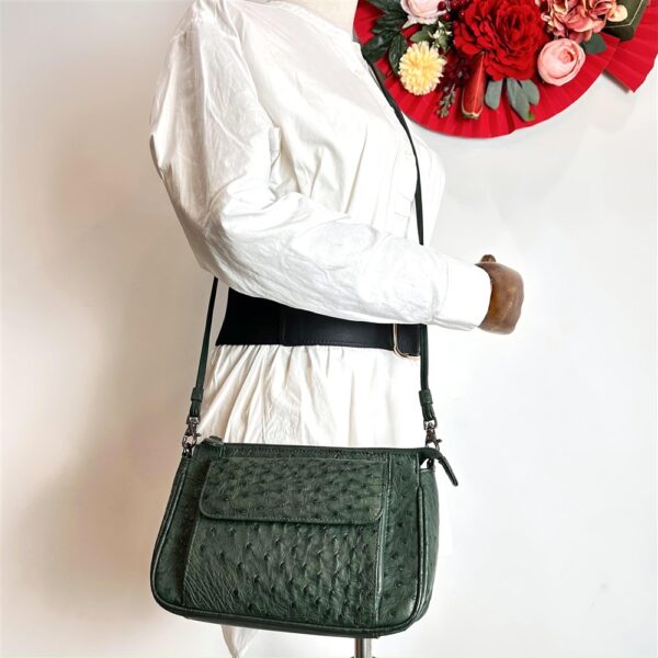 1330-Túi đeo chéo da đà điểu-Ostrich leather crossbody bag1