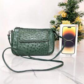 1330-Túi đeo chéo da đà điểu-Ostrich leather crossbody bag