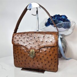 1334-Túi đeo vai-ALFRED ROTH ostrich leather shoulder bag