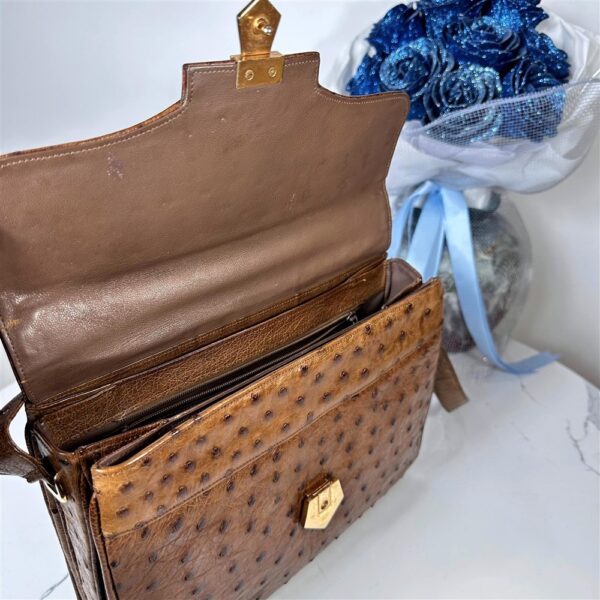 1334-Túi đeo vai-ALFRED ROTH ostrich leather shoulder bag11